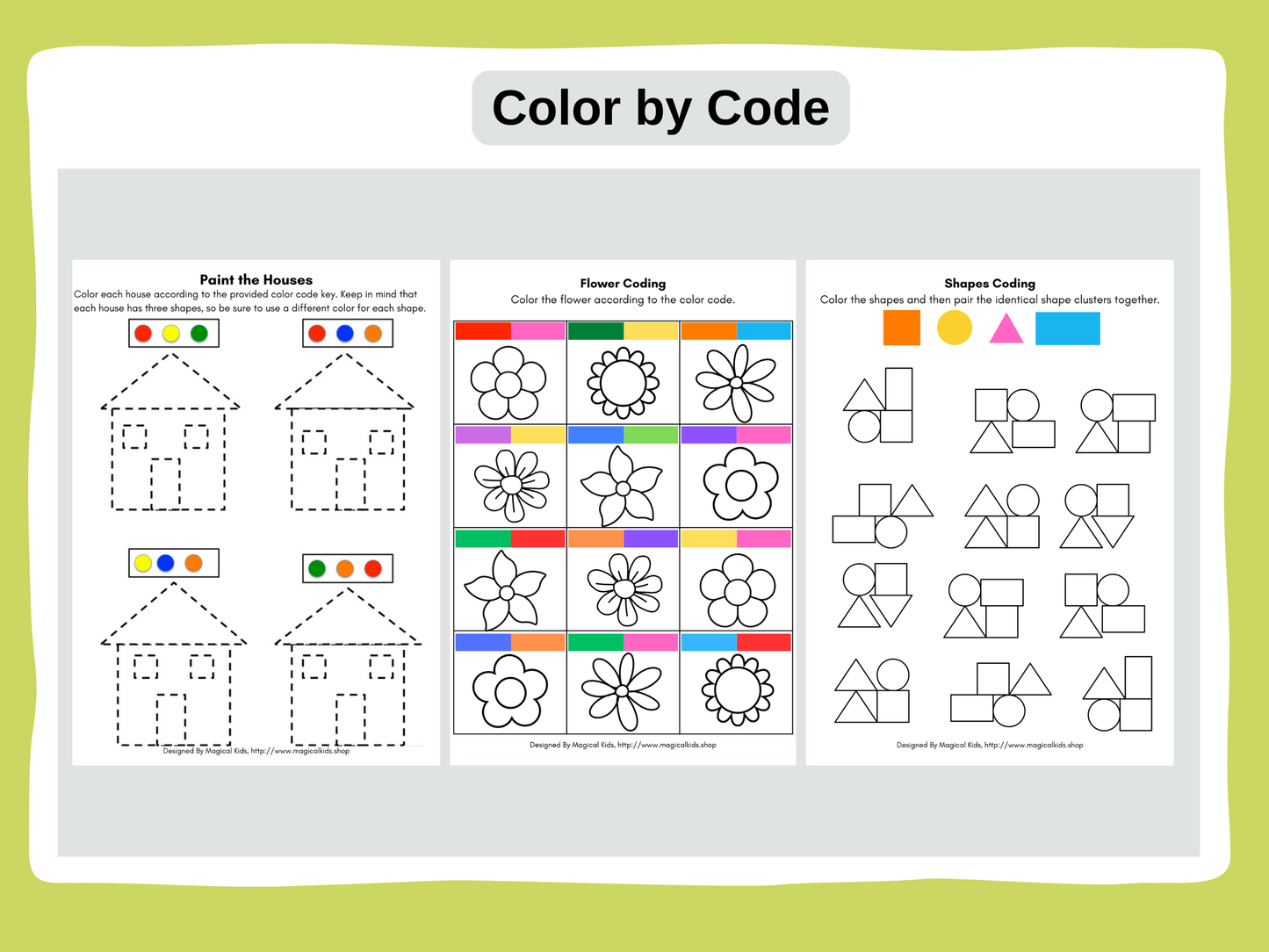 Color by code activities