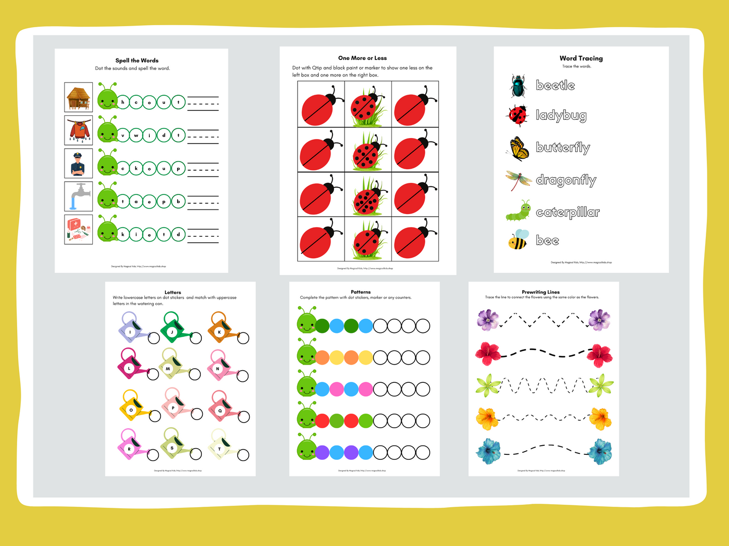 Bugs and Flower Monthly Themed Book