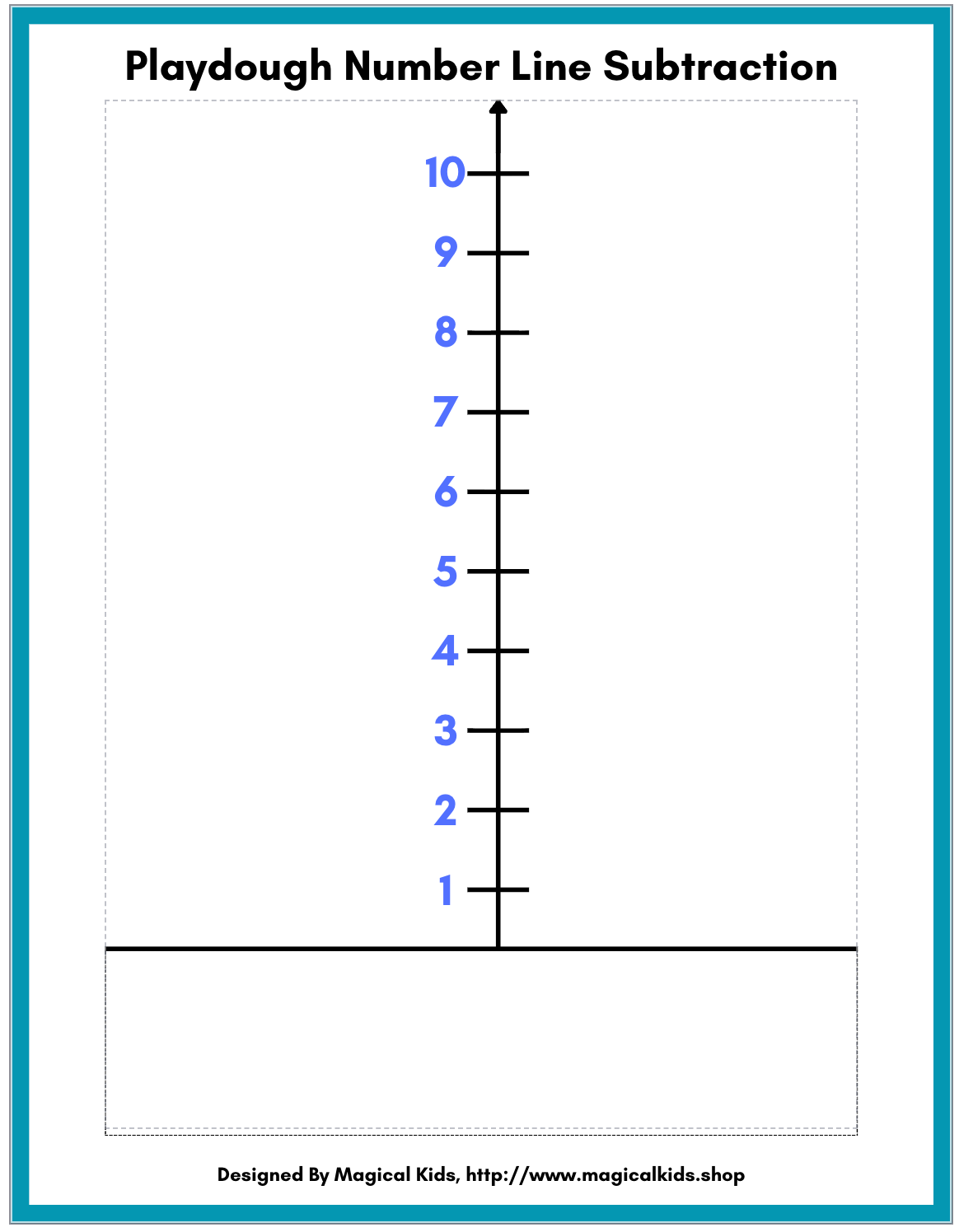 Free Playdough Subtraction Printable