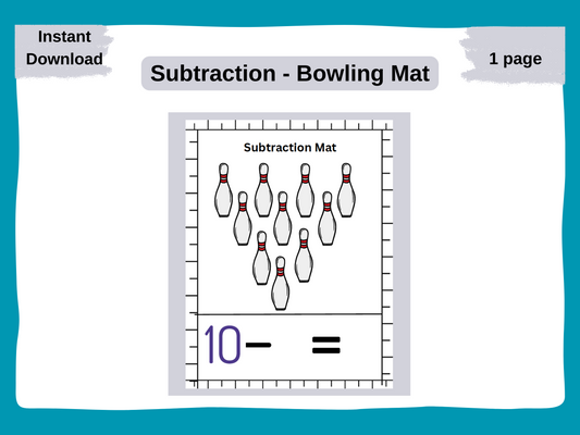 Subtraction Bowling Mat