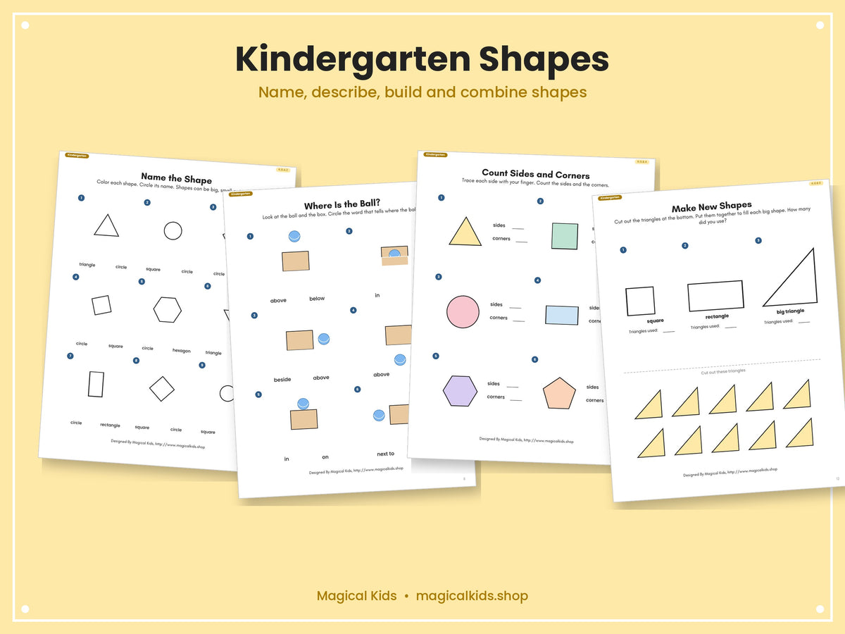 Geometry K–3 | Shapes, Area & Perimeter Worksheets | Common Core