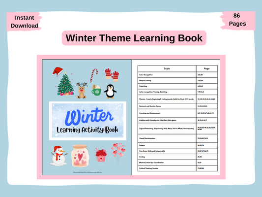 Winter Theme Learning Book