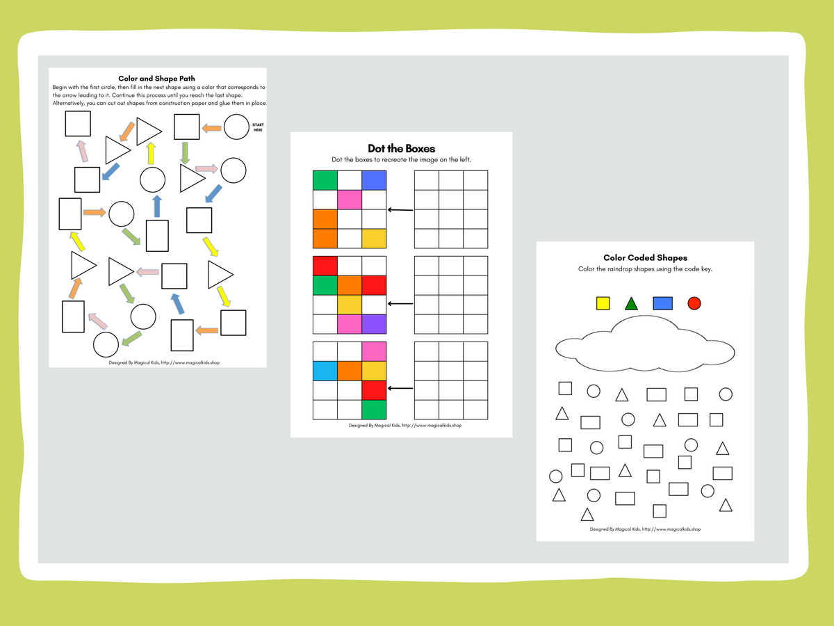 Color by code activities – Magical Kids