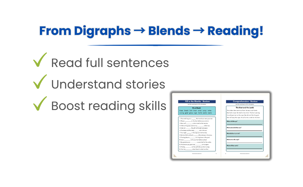 Phonics Activity Book Part 2 – Consonant Digraphs & Blends | Ages 4–6