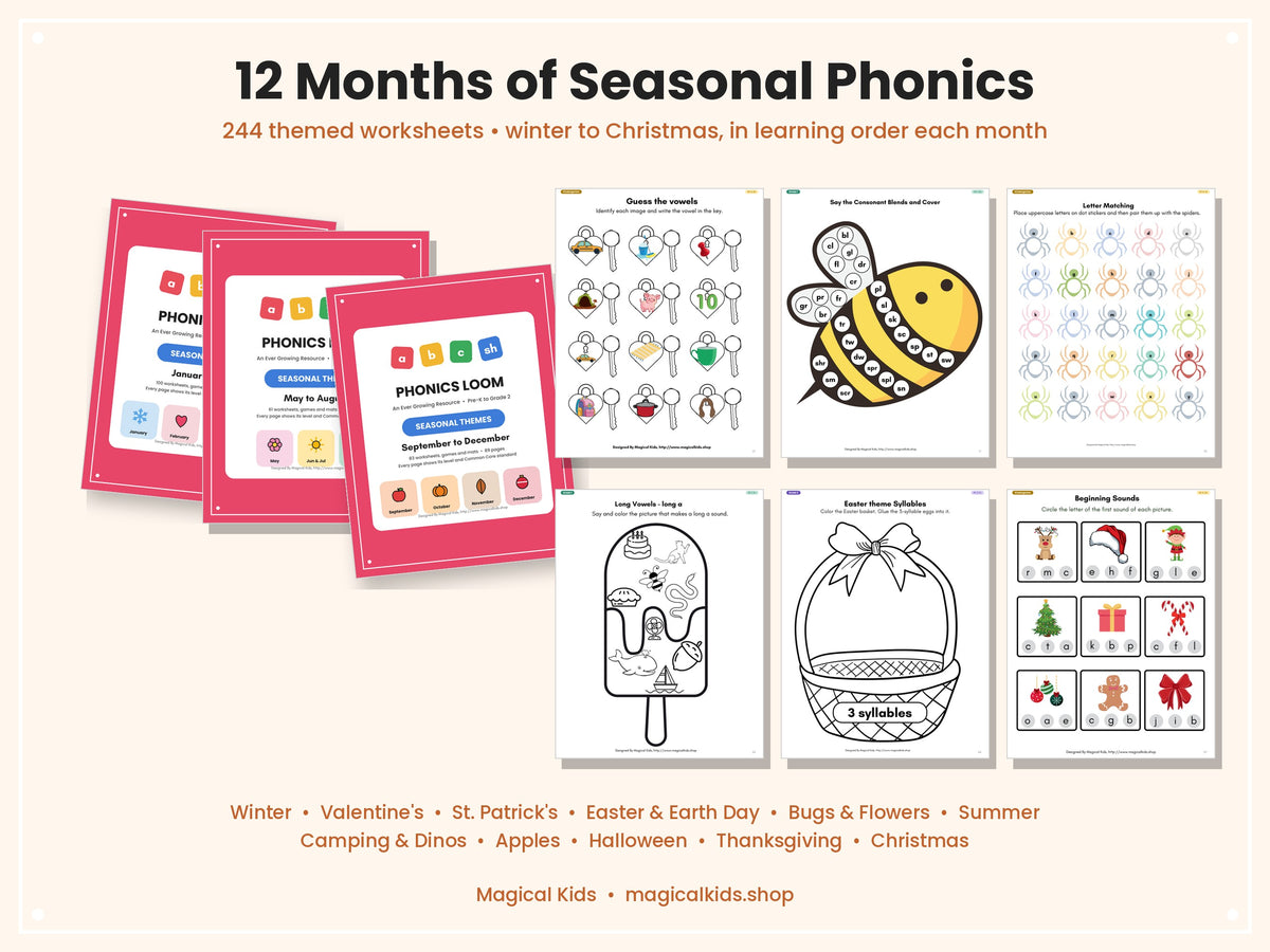Phonics Loom – Complete Science of Reading Phonics Bundle, Pre-K to Grade 3 (Lifetime Access)
