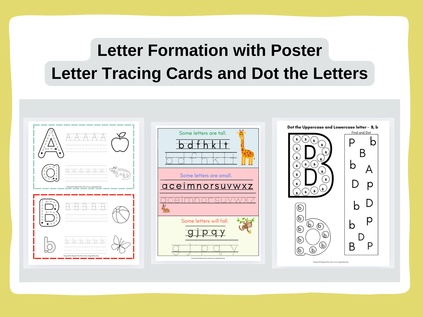 Letter Poster with Tracing Cards