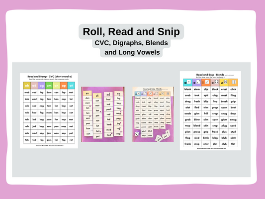 Real vs Nonsense Words, Roll & Snip