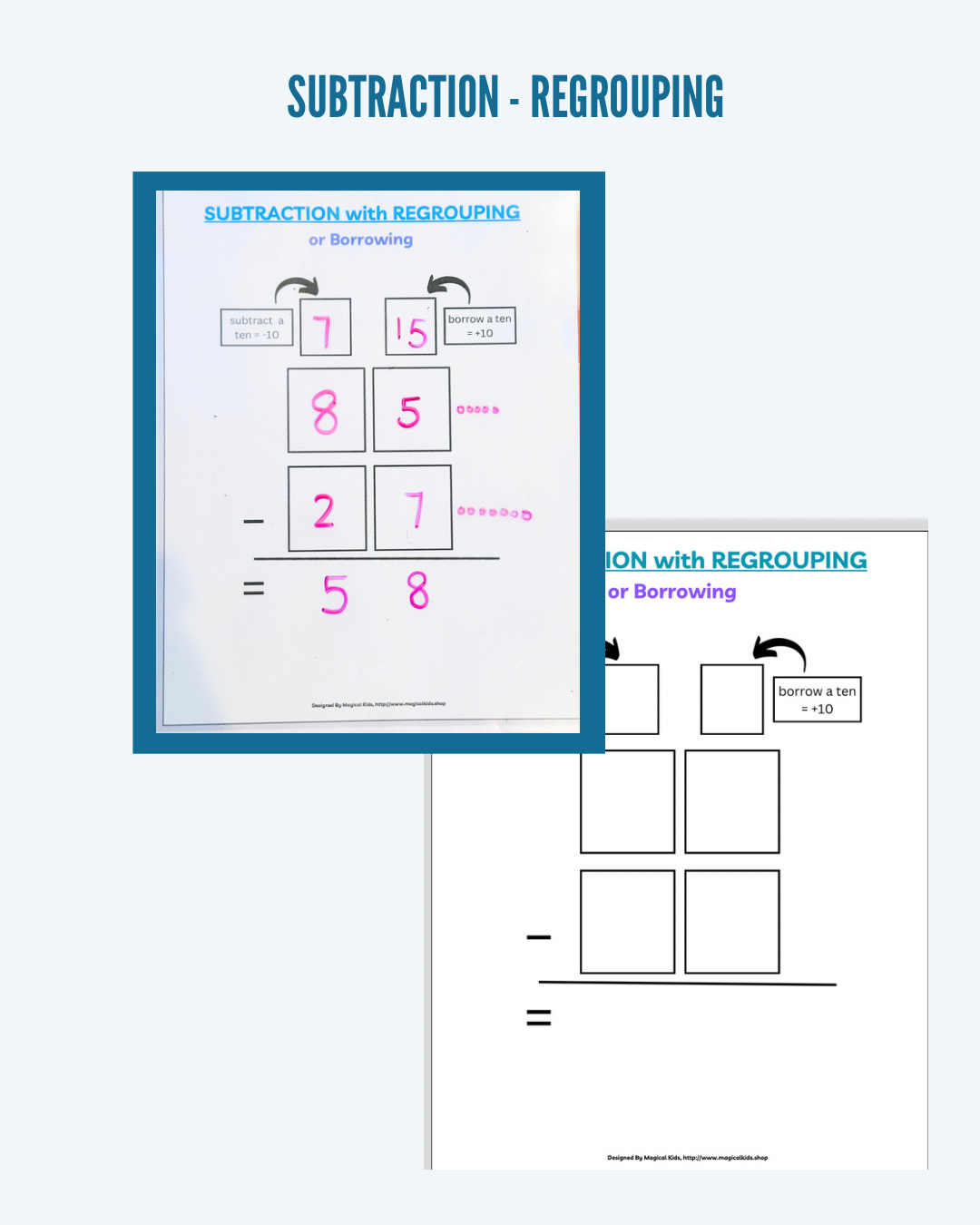 Math Mats for Addition and Subtraction