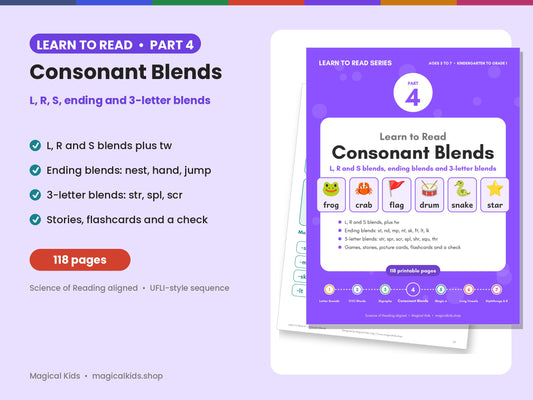 Learn to Read: Part 4 - Consonant Blends
