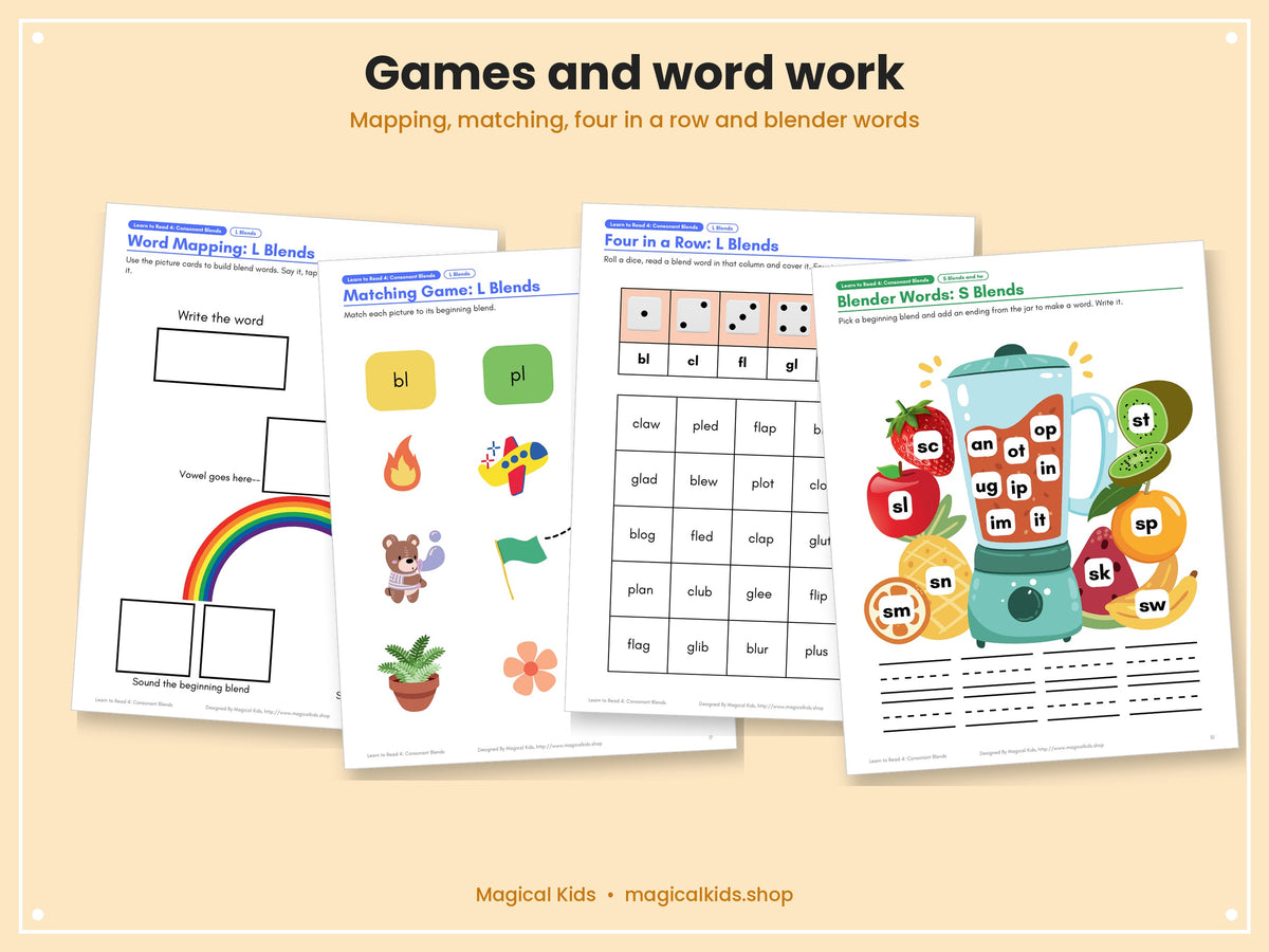 Learn to Read: Part 4 - Consonant Blends