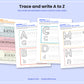 Letter Formation A to Z | Handwriting Practice, Alphabet Tracing, Dot the Letter, Stroke Cues, Letter Families | Pencil Grip, Pre-Writing | Pre-K Kindergarten Printable