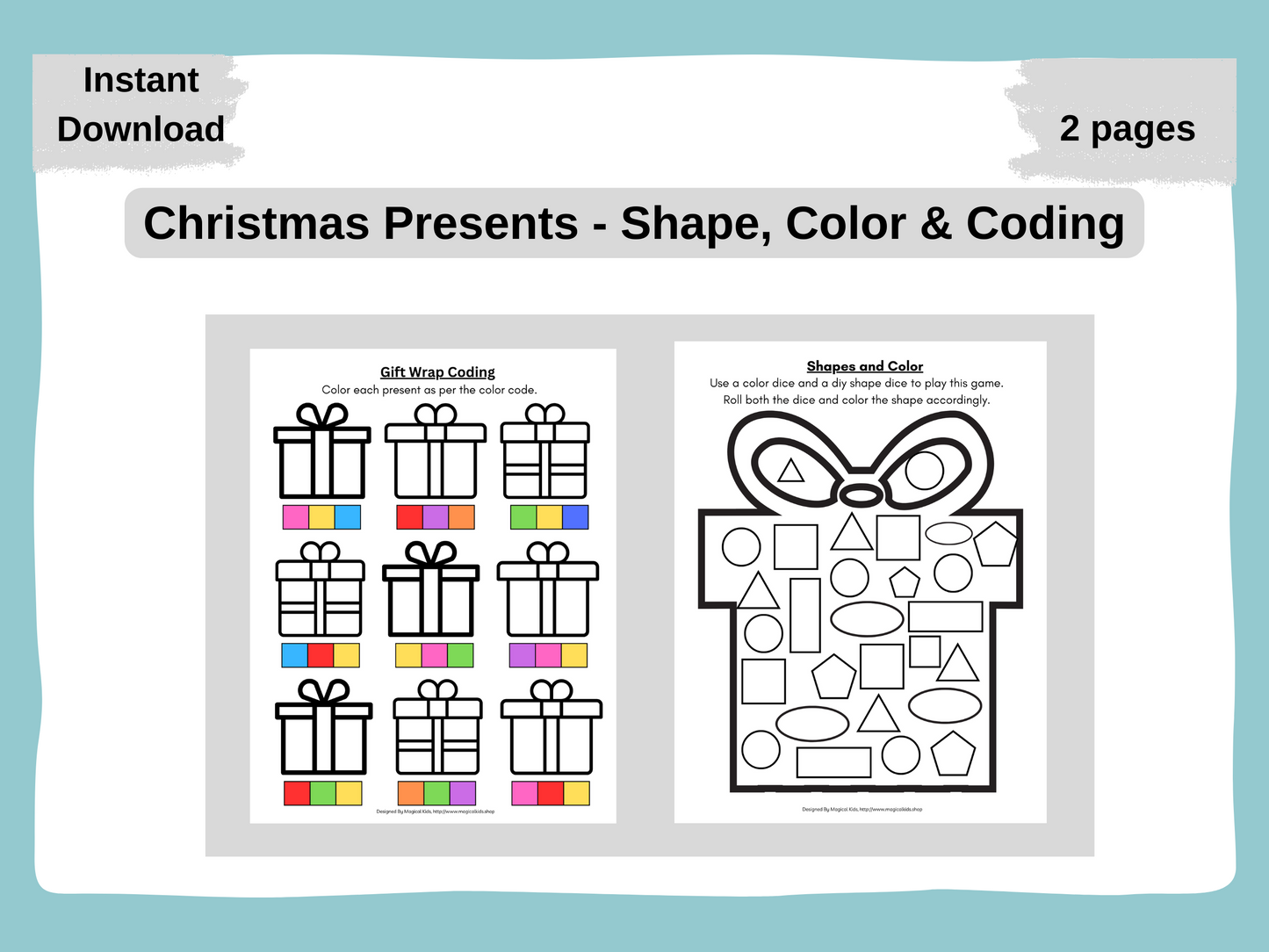 Christmas - Shapes, Color & Coding