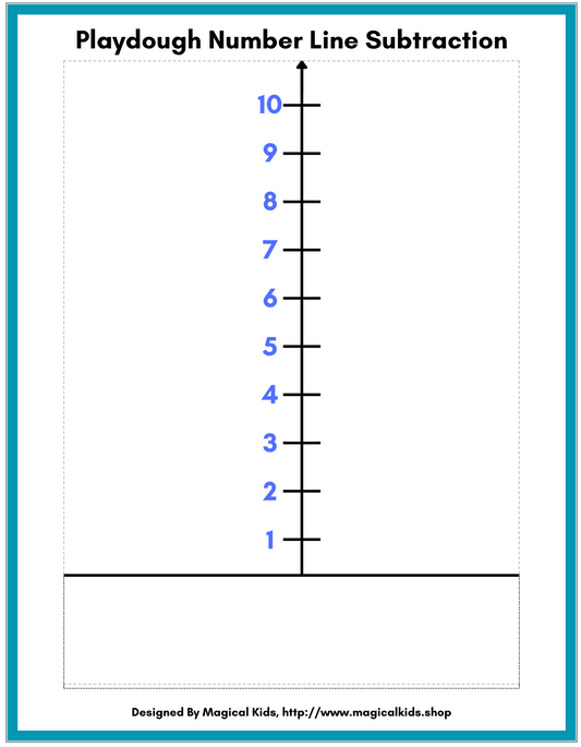 Free Playdough Subtraction Printable