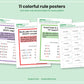Syllables Posters and Practice | Open and Closed Syllables, 11 Division Rules, Division Mat, Games and Worksheets | 1st and 2nd Grade Phonics Printable