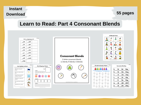 Learn to Read: Part 4 - Consonant Blends