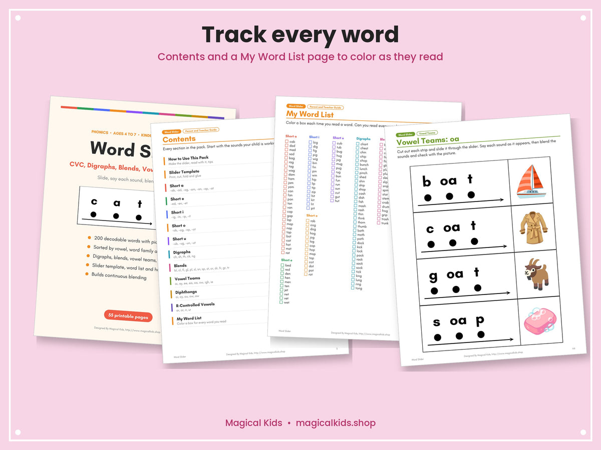 Word Slider with Pictures