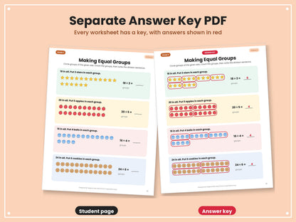 Division Power-Up! Grades 1–3 Math Worksheets | Common Core Aligned | Printable PDF + Answer Key + Parent Guide