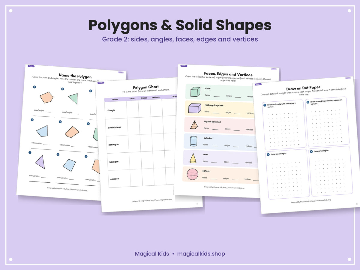 Geometry K–3 | Shapes, Area & Perimeter Worksheets | Common Core