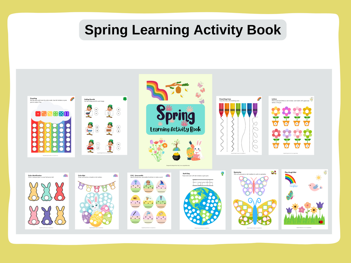 Spring Learning Pages Spring Learning Activity Book – Magical Kids