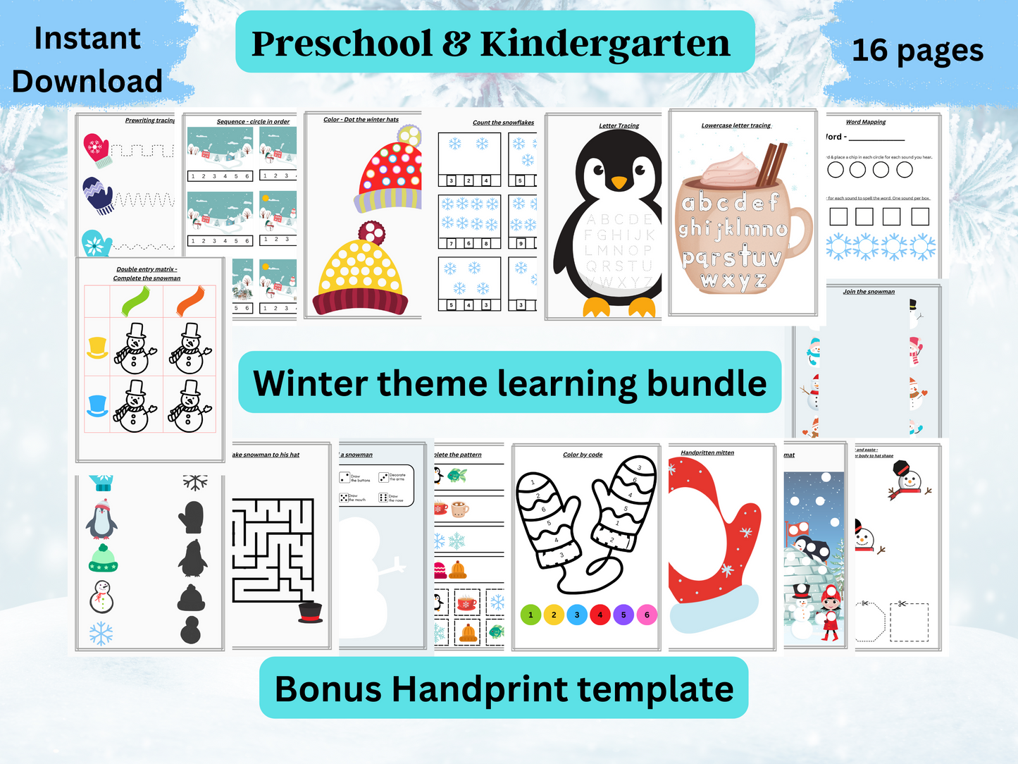 Winter Jan Activity Pack