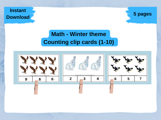 Counting clipcards - Winter theme