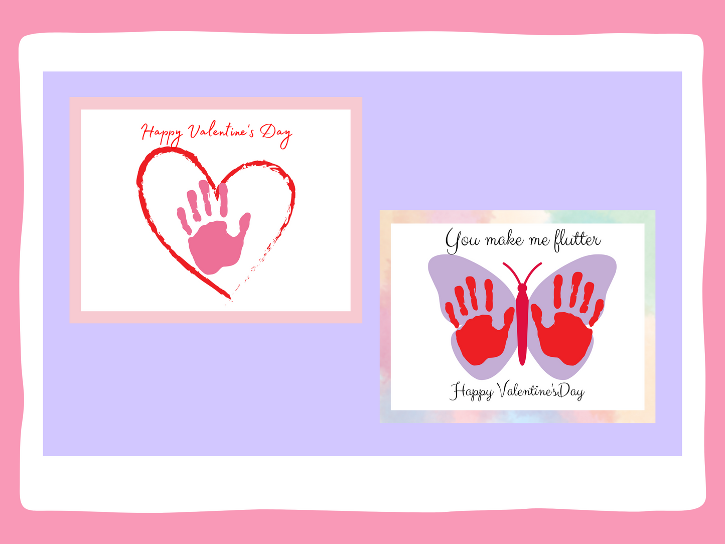 Valentine handprint & footprint