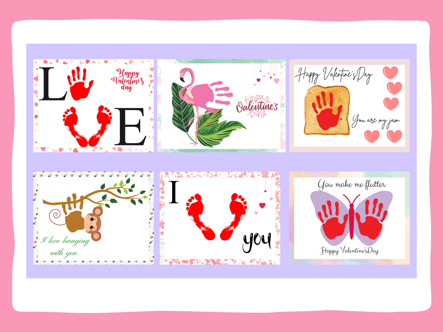 Valentine handprint & footprint