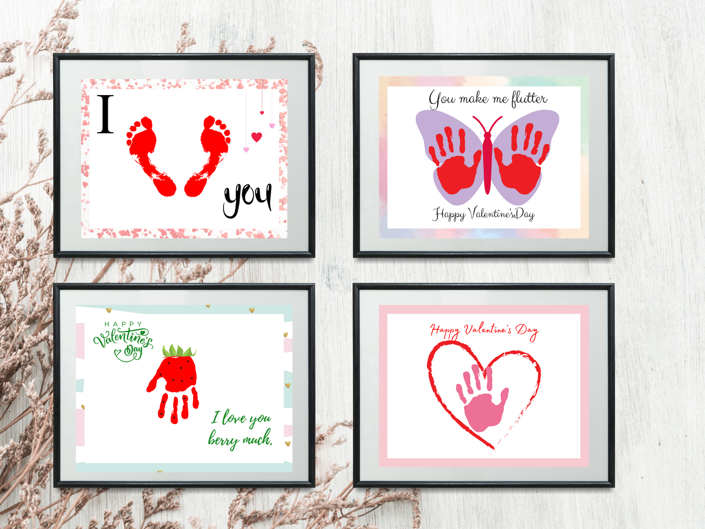 Valentine handprint & footprint