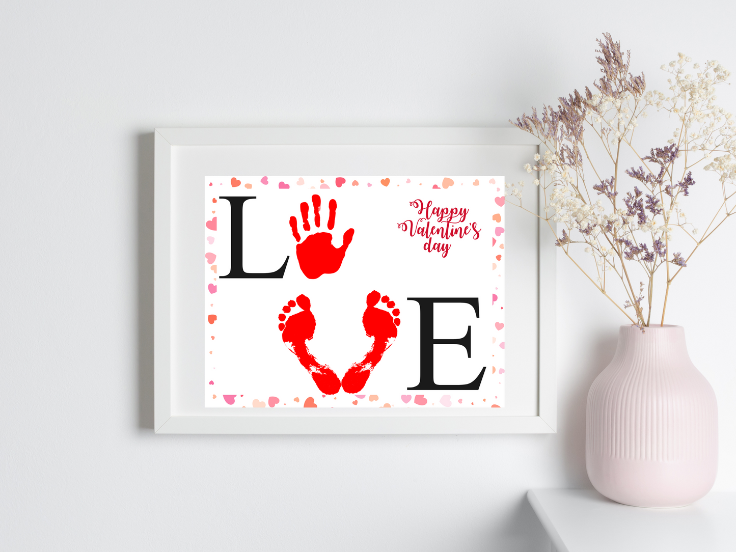 Valentine handprint & footprint